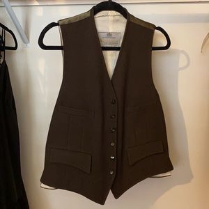 Aquascutum made in UK brown wool vest